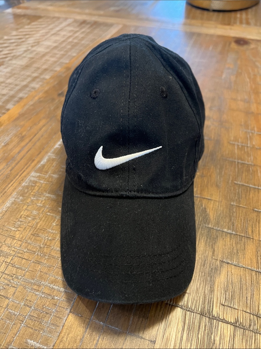 Nike Black Baseball Cap with White Swoosh